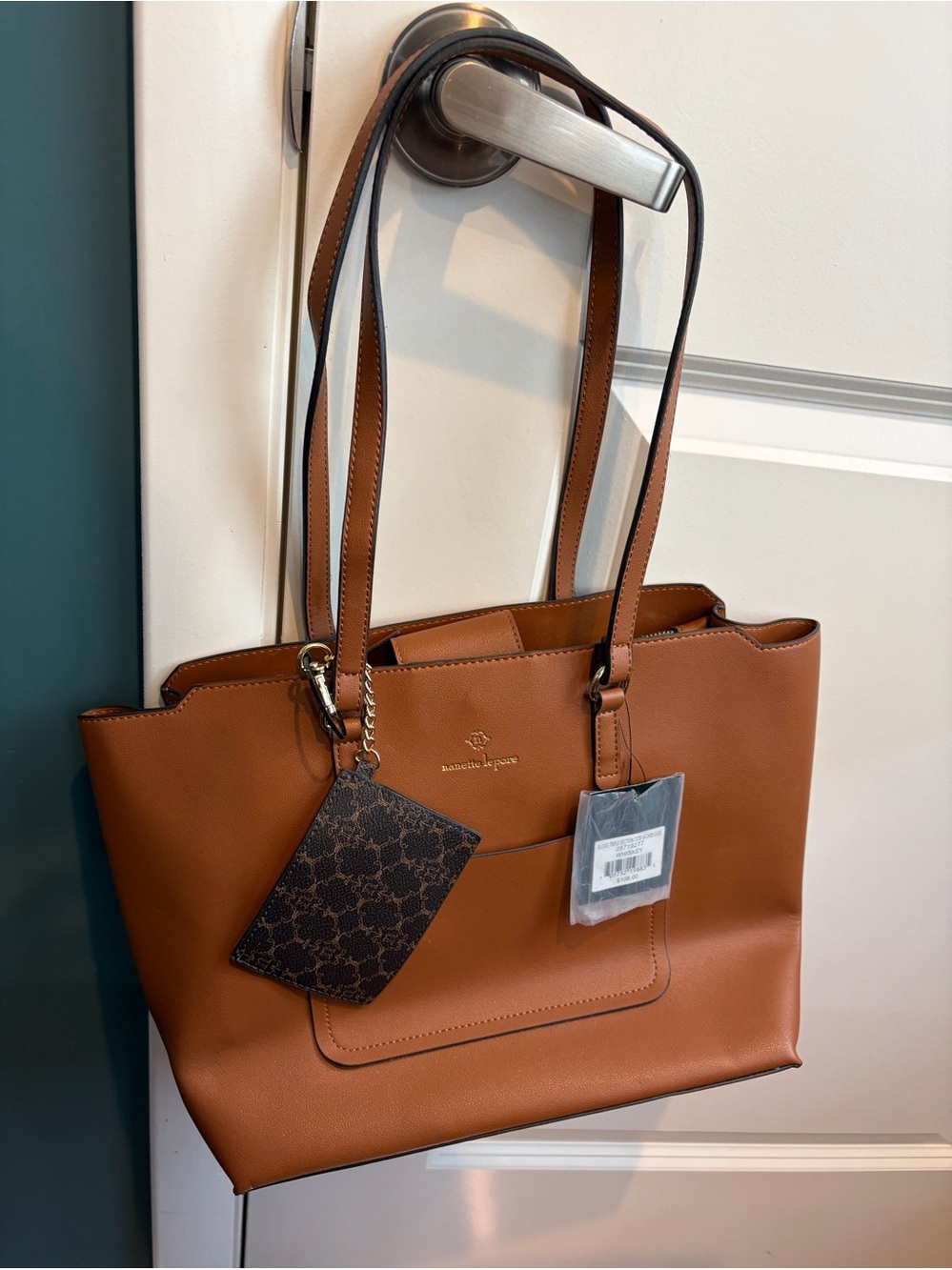 Nanette LePore Eloise Triple Section Tote with card holder NWT